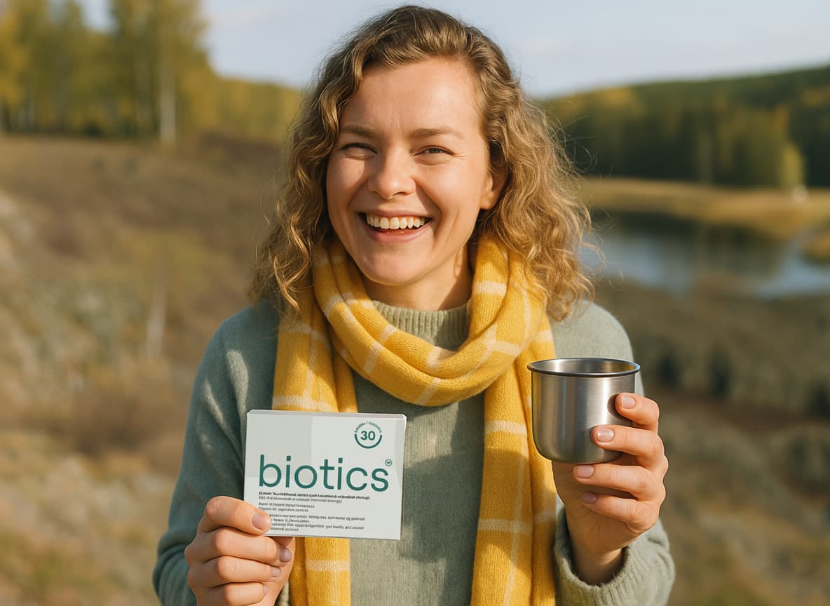 Blije vrouw buiten